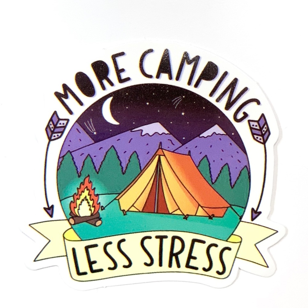 Camping Vinyl Sticker